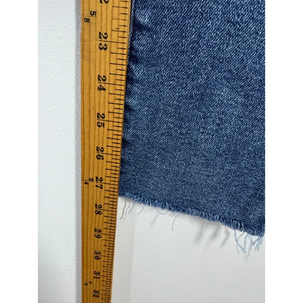 Boho Wit & Wisdom Women 4 Skinny Jeans Blue High Rise Ab-solution Button Fly Raw